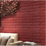 Adhesivo Para Pared 3D Ladrillo Vinotinto