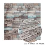 Adhesivo Para Pared 3D Madera Rústica