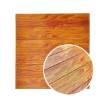 Adhesivo de pared 3D efecto madera pino cálido, panel decorativo con textura realista