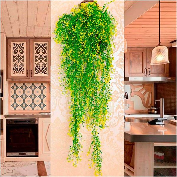 Flor De Helecho Colgante Artificial