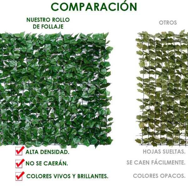Comparacion de nuestro rollo de follaje