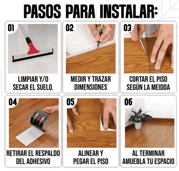 Modos de uso del piso pvc autoadhesivo