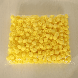 Paquete por 500 unidades de flor de foamy amarilla