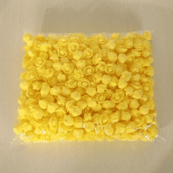 Paquete por 500 unidades de flor de foamy amarilla