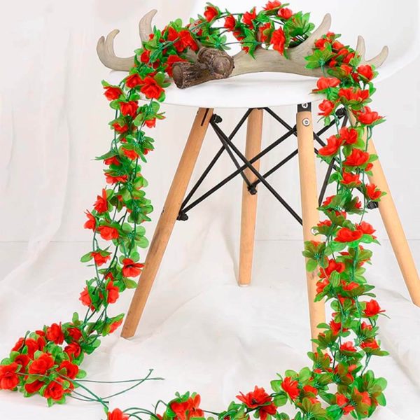 Ramos colgantes rojas artificiales