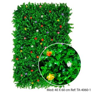 Follaje Artificial con Flores de colores