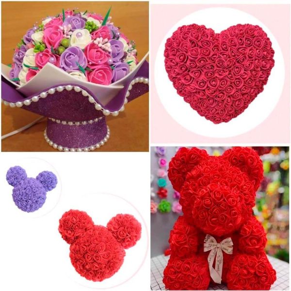 Trabajos realizados con las rosas de foamys