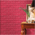 Adhesivo Para Pared 3D Ladrillo Vinotinto