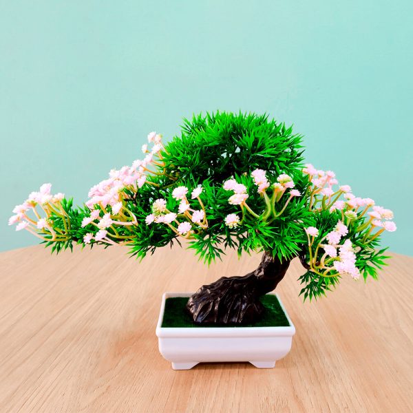 Bonsái Decorativo Artificial Con Flores