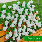 como se ve la mallaextendible de flores blancas