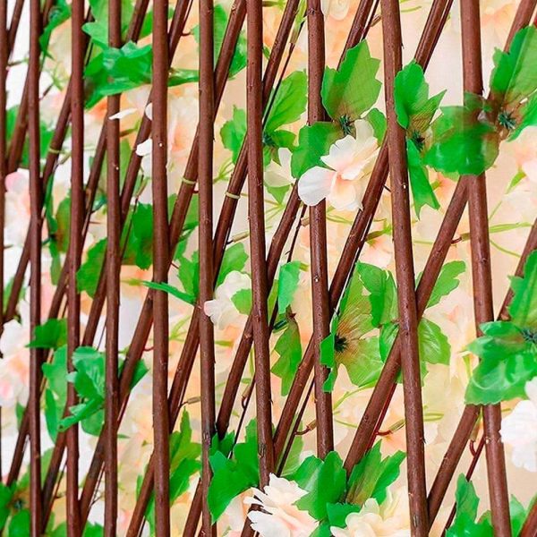 Valla De Flores Artificiales Blancas