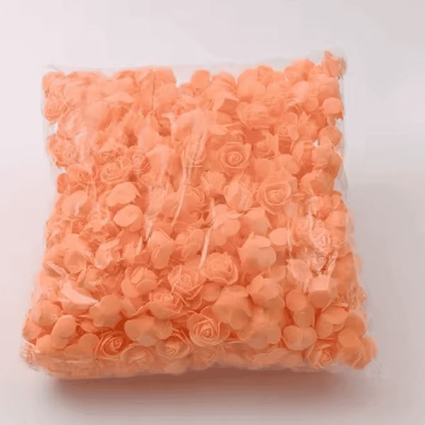 Rosas en foami naranja pastel