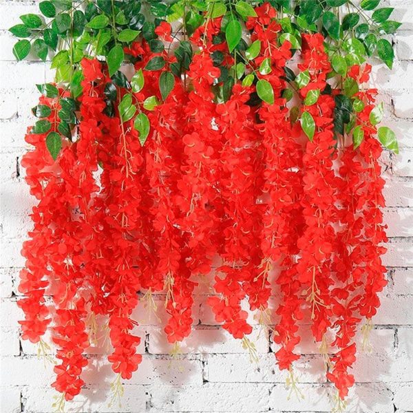 Planta Colgante Artificial Glicinia 3 Ramas