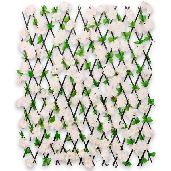Valla De Flores Artificiales Blancas