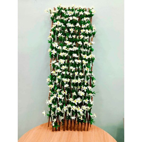 Valla De Flores Artificiales Blancas