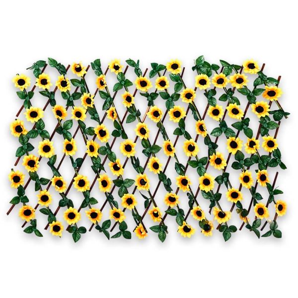 malla extendible de girasoles