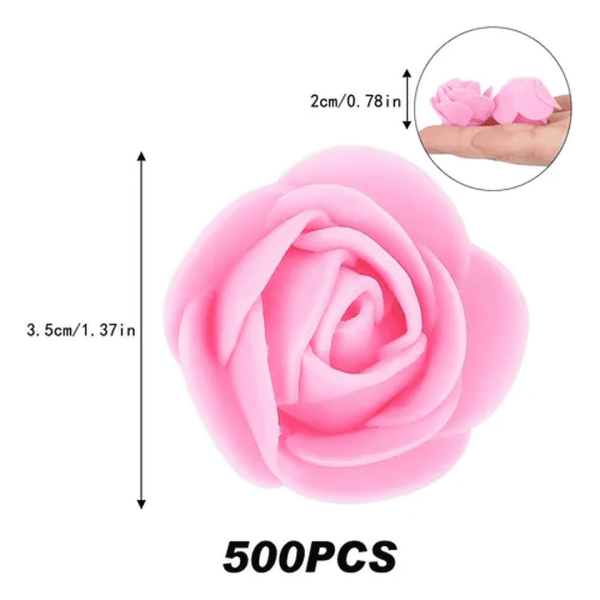 medidas de cada flor en foamy