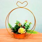 Suculenta Grande Colgante Con Marco