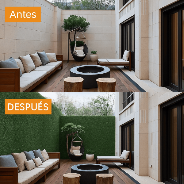 follaje artificial con flores