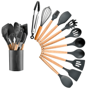 Juego de Utensilios de Cocina de 11 Piezas LY-1201 - Gris