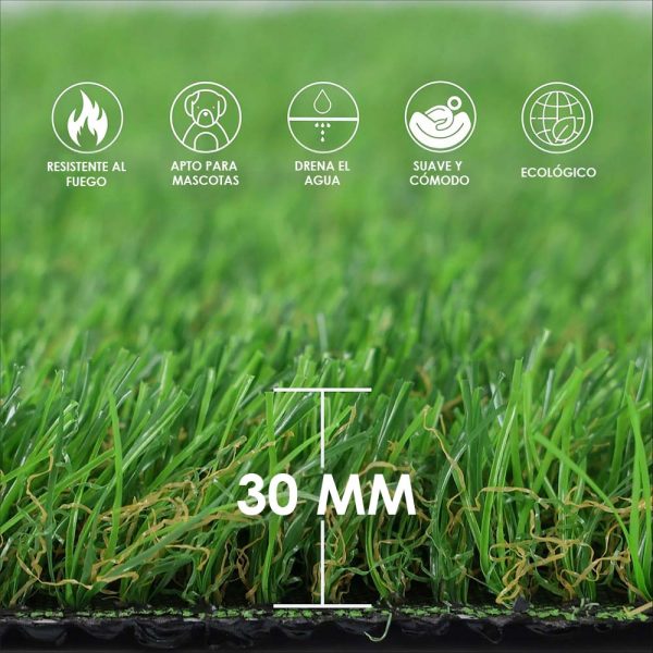 Grama sintética de 30 mm