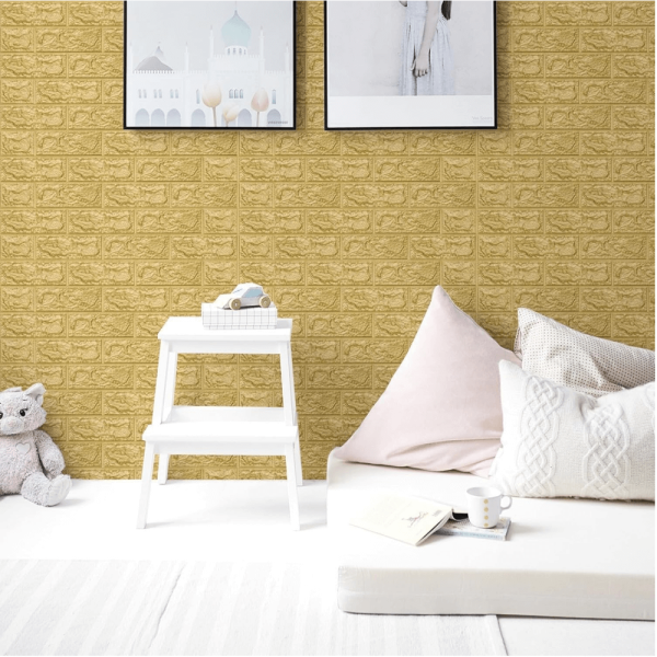 Adhesivo 3d amarillo oro