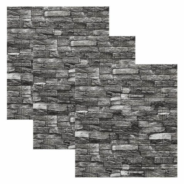 Adhesivo Para Pared 3D Ladrillo Negro