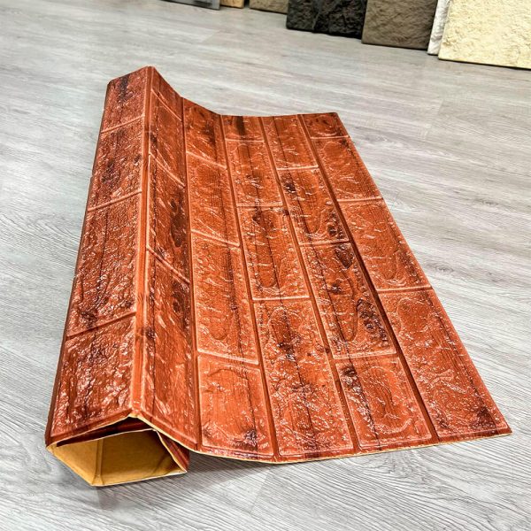 Adhesivo Para Pared 3D Ladrillo Caramelo