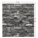 Adhesivo Para Pared 3D Ladrillo Negro