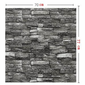 Adhesivo Para Pared 3D Ladrillo Negro