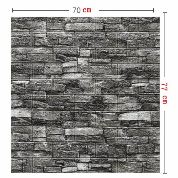Adhesivo Para Pared 3D Ladrillo Negro