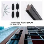 Piso Deck Madera Doble Cara Azulada