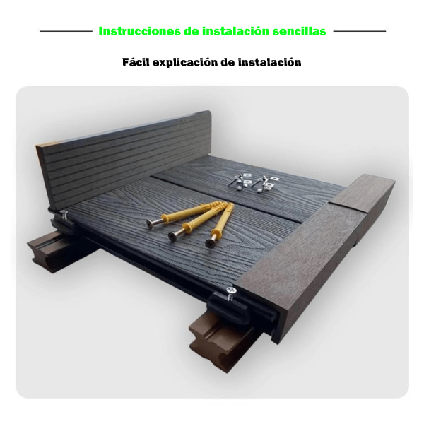 Piso Deck Madera Marrón Rojizo