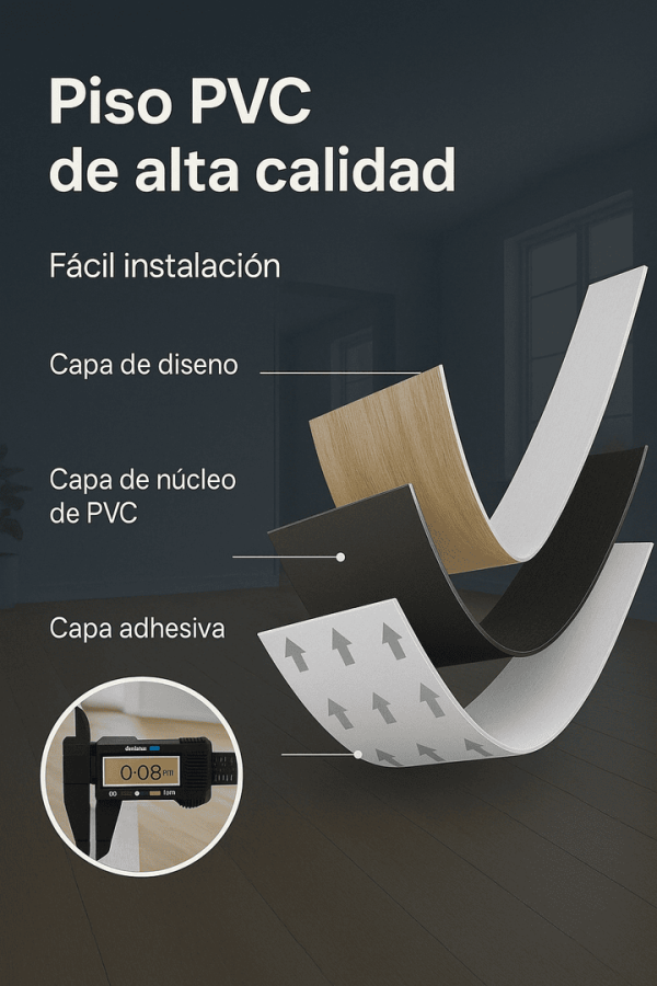 Material del piso pvc autoadhesivo