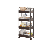 Carrito auxiliar 4 niveles negro