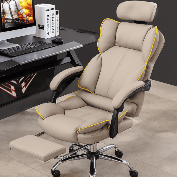 muestra con reposapiés