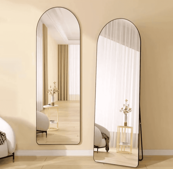 Espejo de Cuerpo Entero Arco Dorado o Negro 160x40