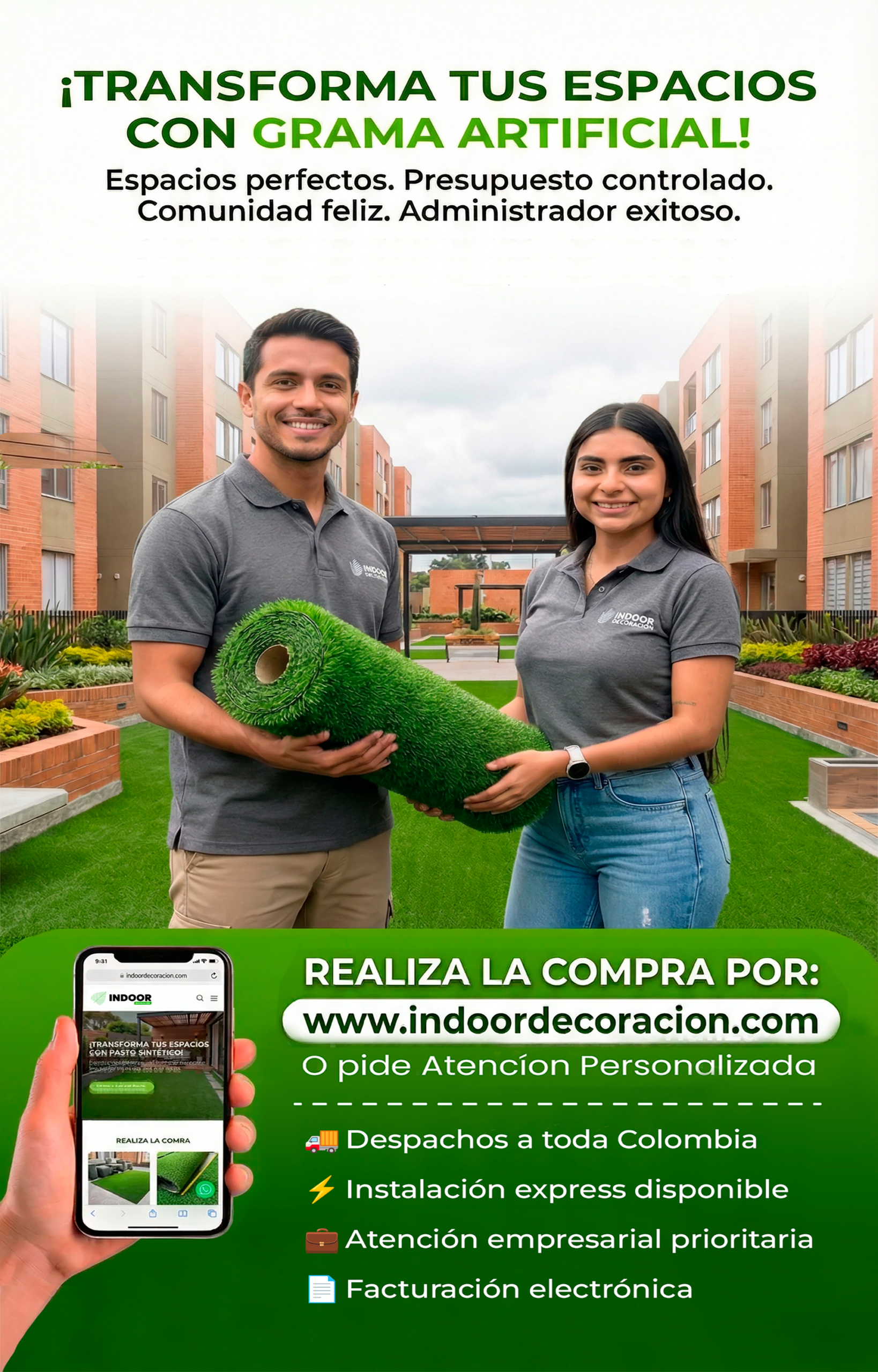 Grama Artificial para Áreas Comunes