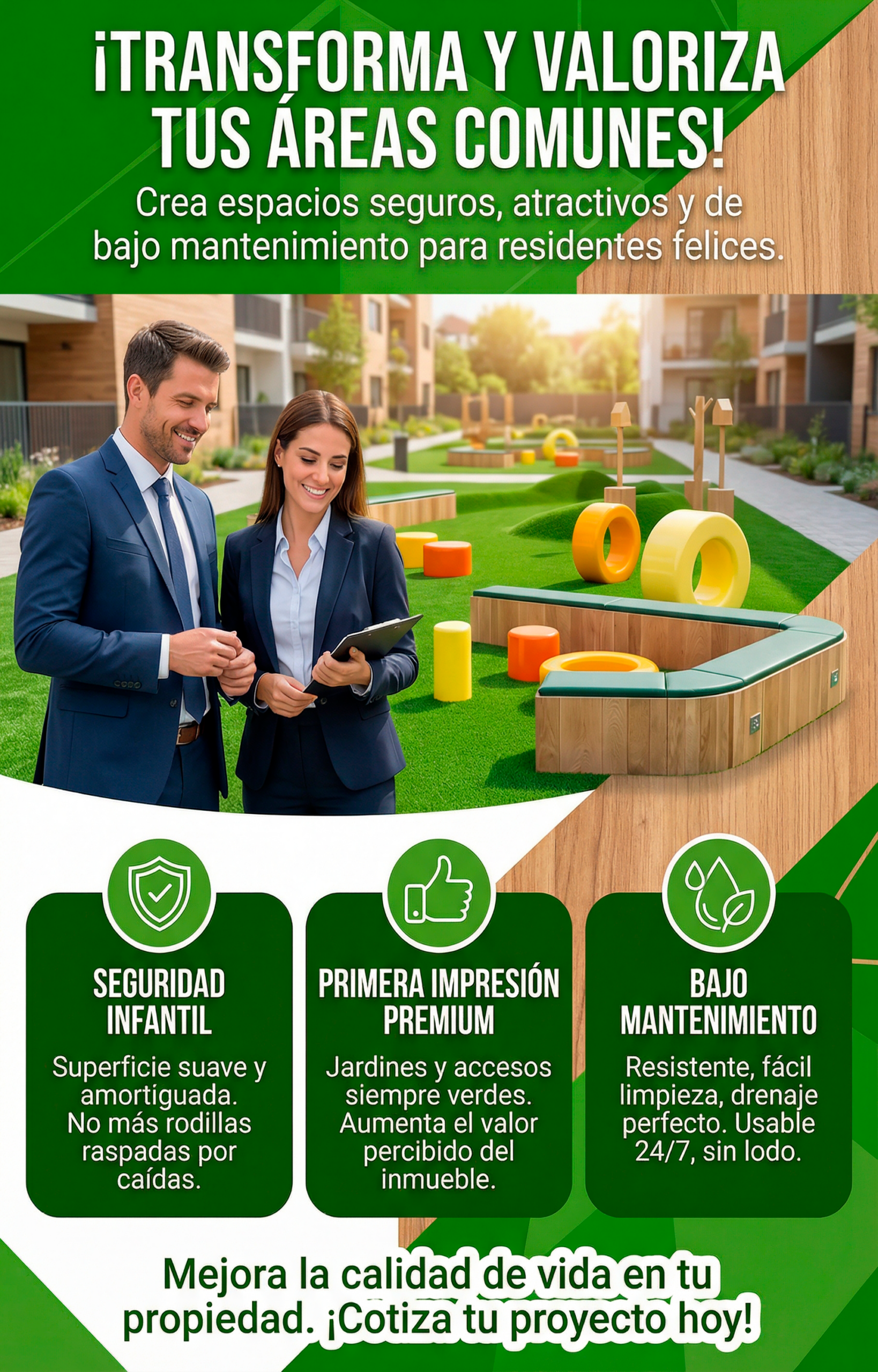 Grama Artificial para Áreas Comunes