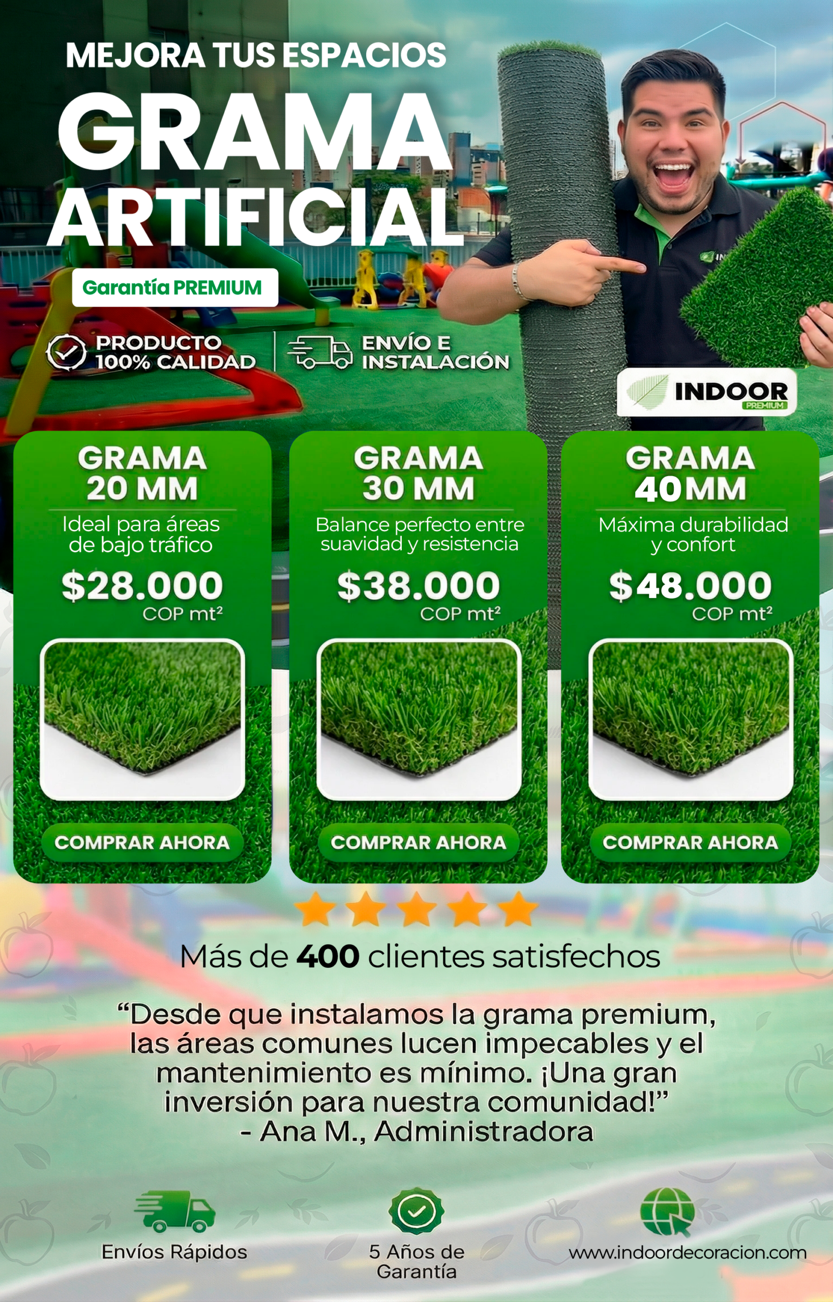 Grama Artificial para Áreas Comunes